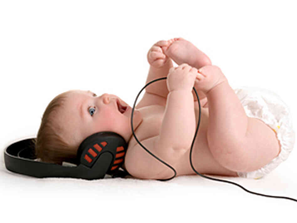 Baby With Headphones Baby With Headphones