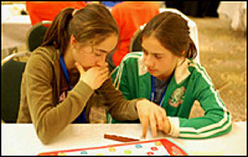 Competitors at the School Scrabble Competition