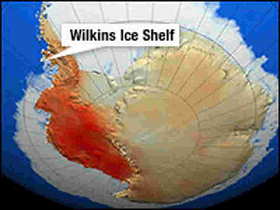 Image depicting the part of West Antarctica recently discovered to be warming.