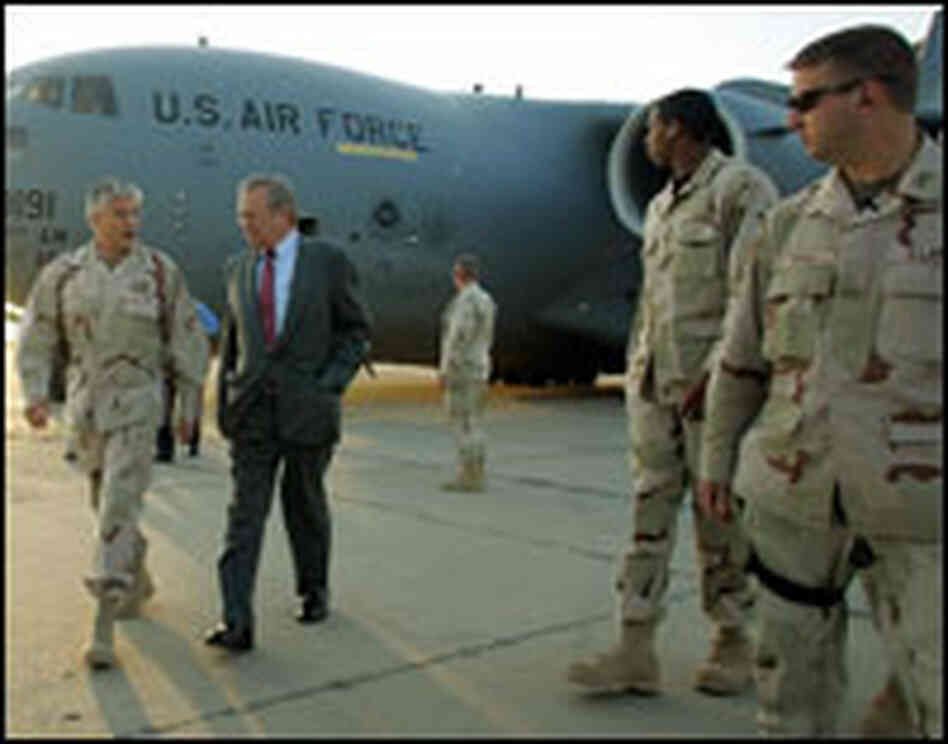 Gen. Casey and Donald Rumsfeld