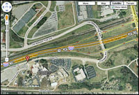 An aerial view of Interstate 565 in Huntsville, Ala.