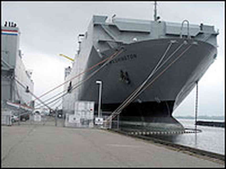 The Cape Washington ship where scientists are testing ballast water.
