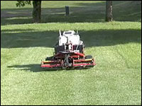 Robotic Lawn Mowers Cutting The FarmLinks Golf Course