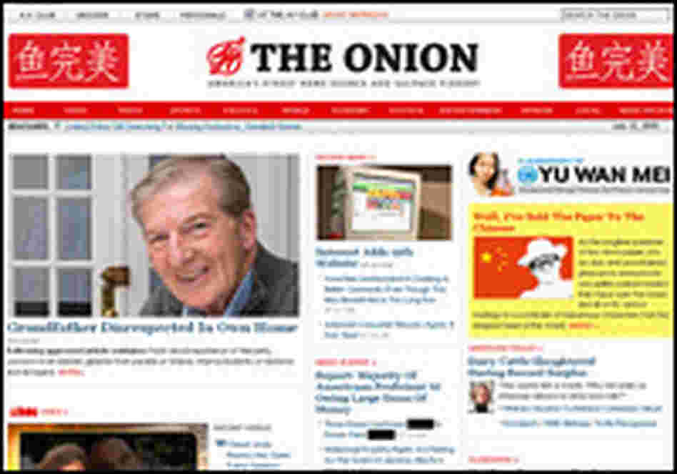 The Onion's homepage