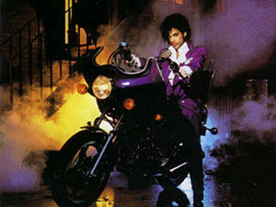 Prince on the cover of Purple Rain. Prince on the cover of Purple Rain.