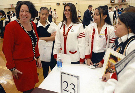Sotomayor at Cardinal Spellman High School in New York