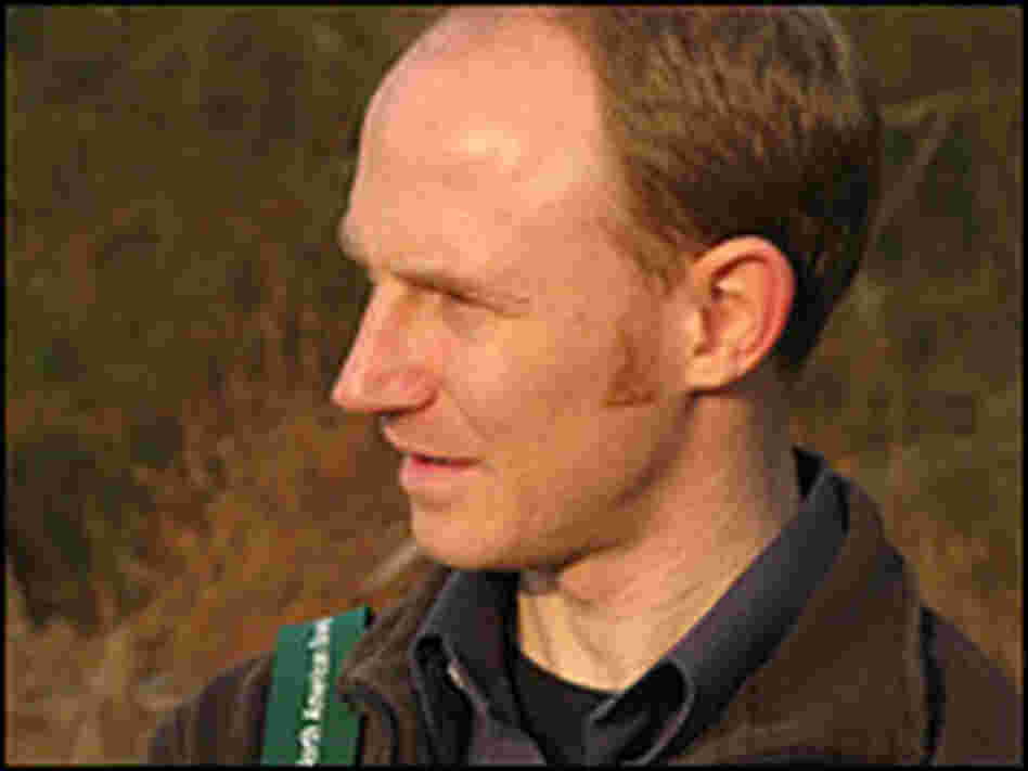 David Ziolkowski of the U.S. Geological Survey walks through the Patuxent Wildlife Research Center.