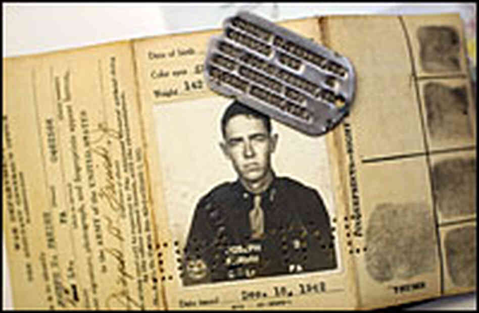 Joseph Farish's dog tag and military ID from 1943