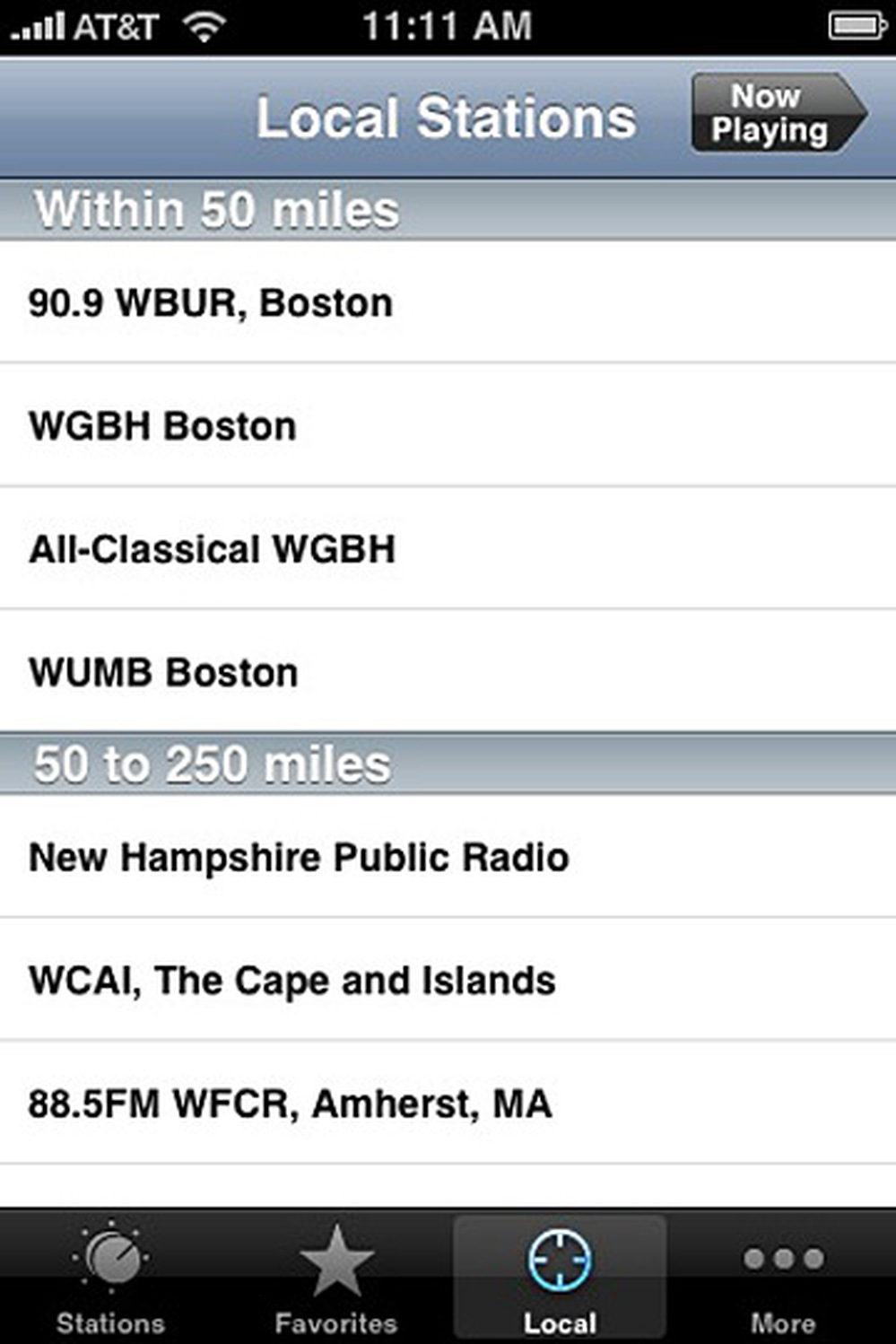 Local stations