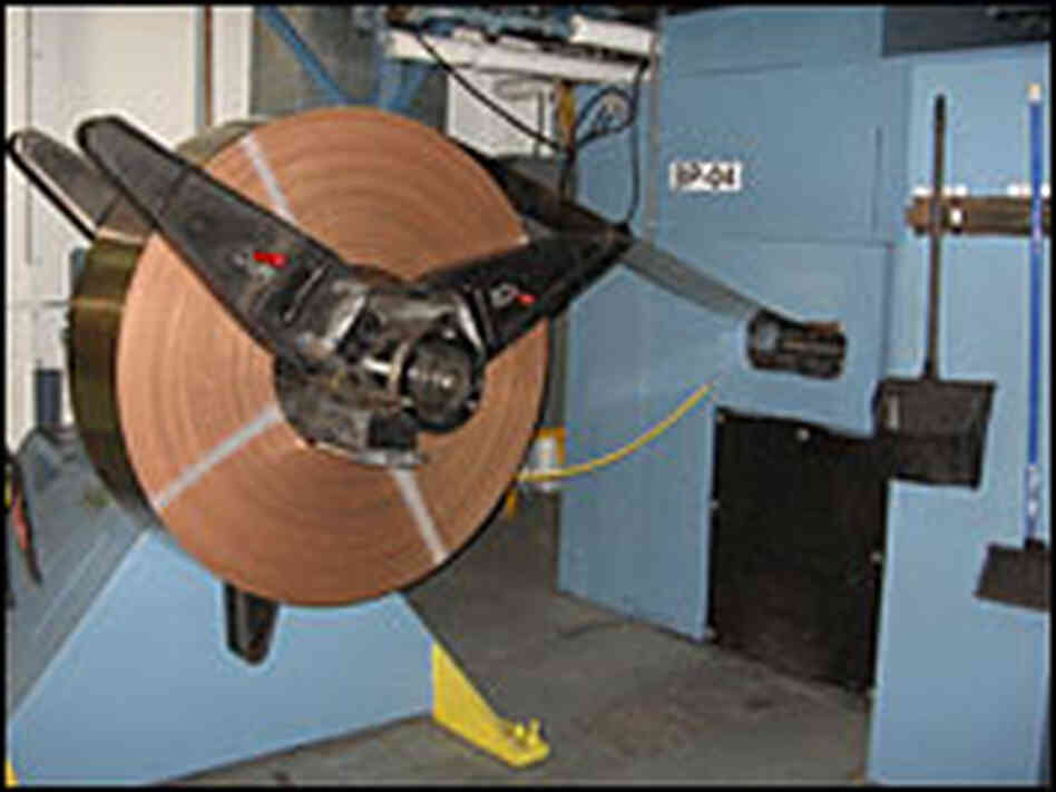 Spool of metal at the mint