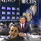 AIDS activists protest during the CBS Evening News