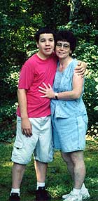 Travis at age 13 with his mother