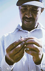 Discovery by Yohannes Haile-Selassie of an Ardipithecus ramidus kadabba canine tooth