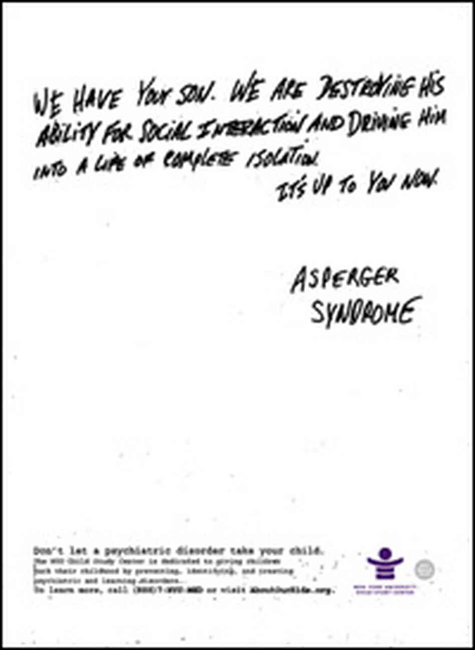 Autism ransom ad Autism ransom ad