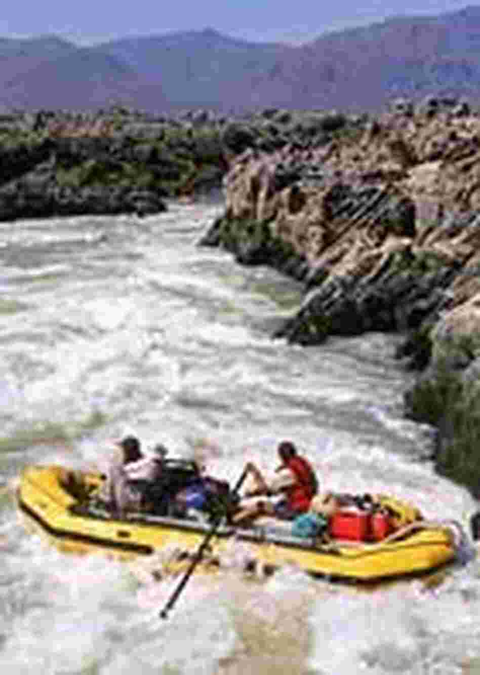 Navigating the Western Rapids of the Blue Nile in Ethiopia.