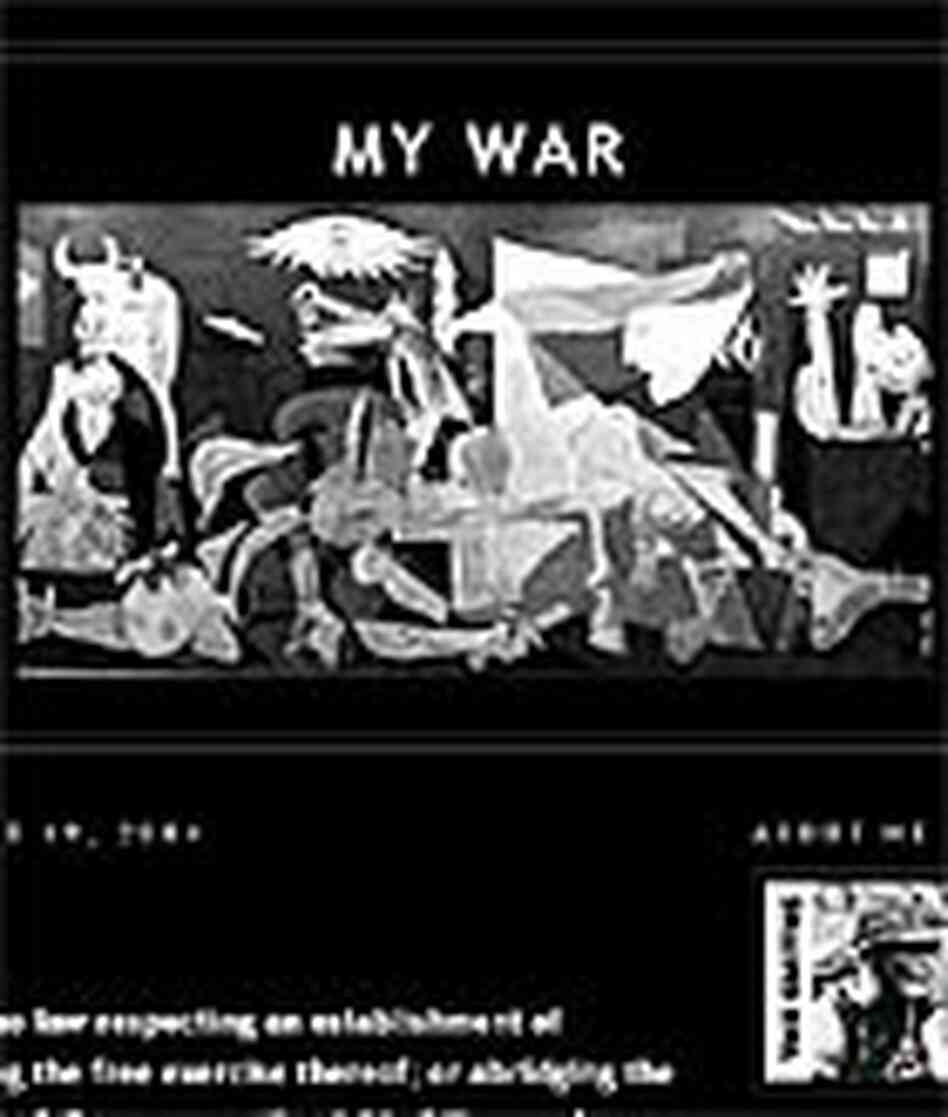 Screen shot of the 'My War' blog. Screen shot of the 'My War' blog.