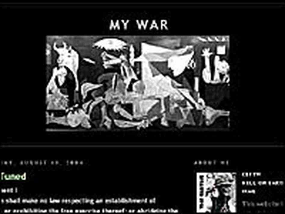 Screen shot of the 'My War' blog. Screen shot of the 'My War' blog.