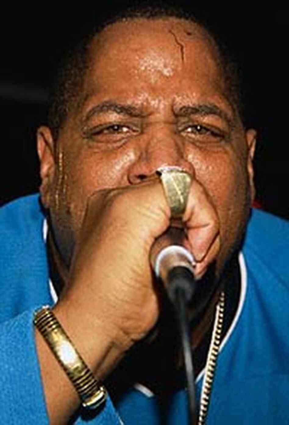 The Sugar Hill Gang's Big Bank Hank steps up to the mic. The Sugar Hill Gang's Big Bank Hank steps up to the mic.