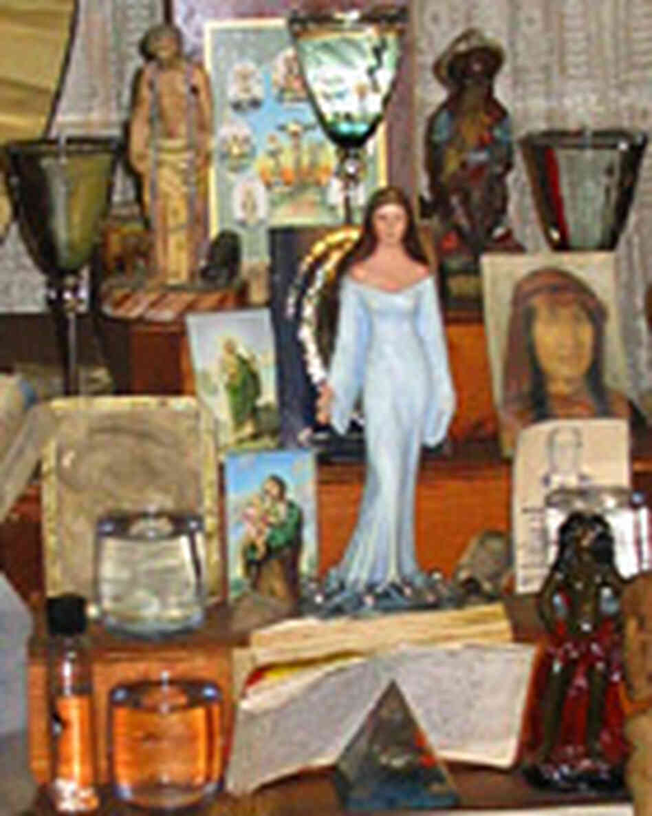 Shrine inside the Botanica el Congo Manuel Shrine inside the Botanica el Congo Manuel