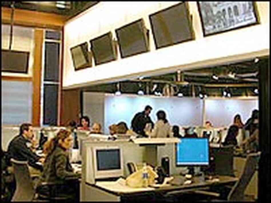 Al Hurra broadcast studio in Springfield, Va. Al Hurra broadcast studio in Springfield, Va.