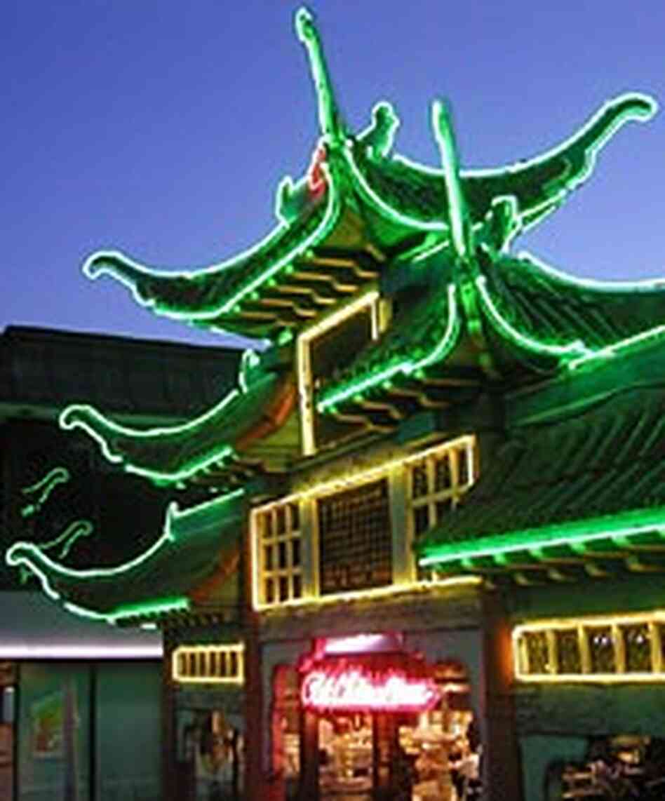 The neon-trimmed gate to Chinatown, just north of the downtown core of Los Angeles. The neon-trimmed gate to Chinatown, just north of the downtown core of Los Angeles.