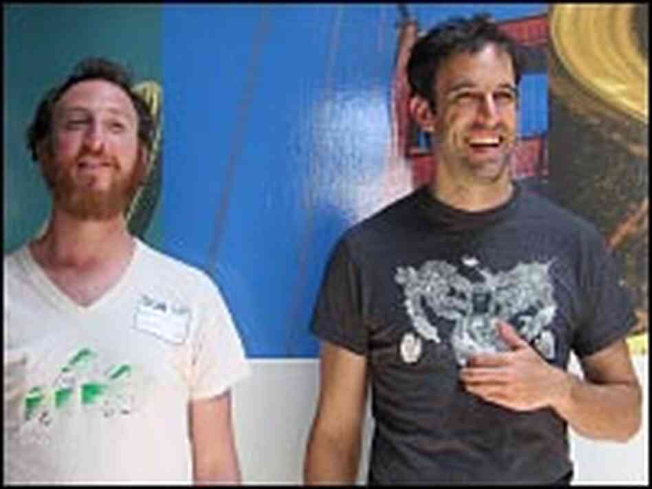Lead singer and guitarist Ryan Miller, left, and percussionist Brian Rosenworcel Lead singer and guitarist Ryan Miller, left, and percussionist Brian Rosenworcel