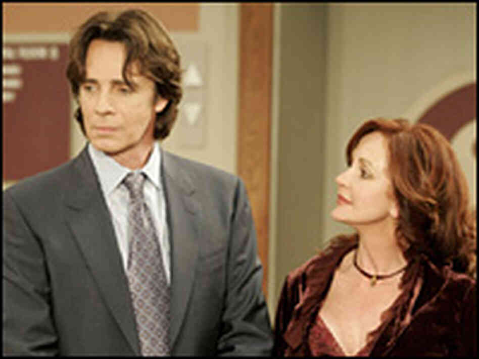 Rick Springfield on 'General Hospital' with co-star Jackie Zeman.