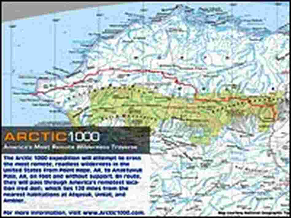 The trio of trekkers are about halfway through their 600-mile march into Alaska's deepest wilderness The trio of trekkers are about halfway through their 600-mile march into Alaska's deepest wilderness