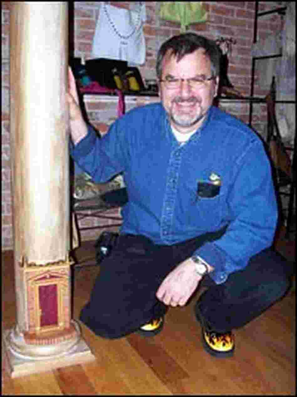 Illustrator Jonathon Wright with one of his fairy doors at a shop in downtown Ann Arbor, Mich. Illustrator Jonathon Wright with one of his fairy doors at a shop in downtown Ann Arbor, Mich.