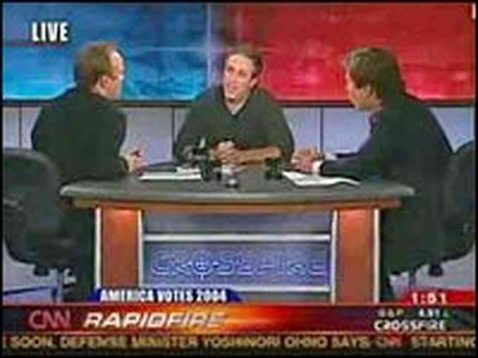 Jon Stewart appears on 'Crossfire' Jon Stewart appears on 'Crossfire'