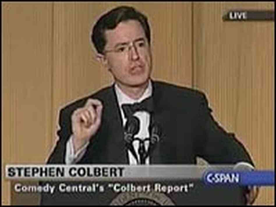Stephen Colbert addresses the White House Correspondents' Dinner Stephen Colbert addresses the White House Correspondents' Dinner