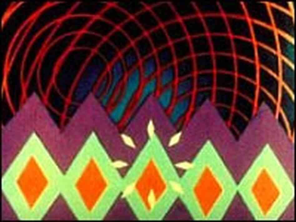 A frame from Oskar Fischinger's animated short film, Allegretto A frame from Oskar Fischinger's animated short film, Allegretto