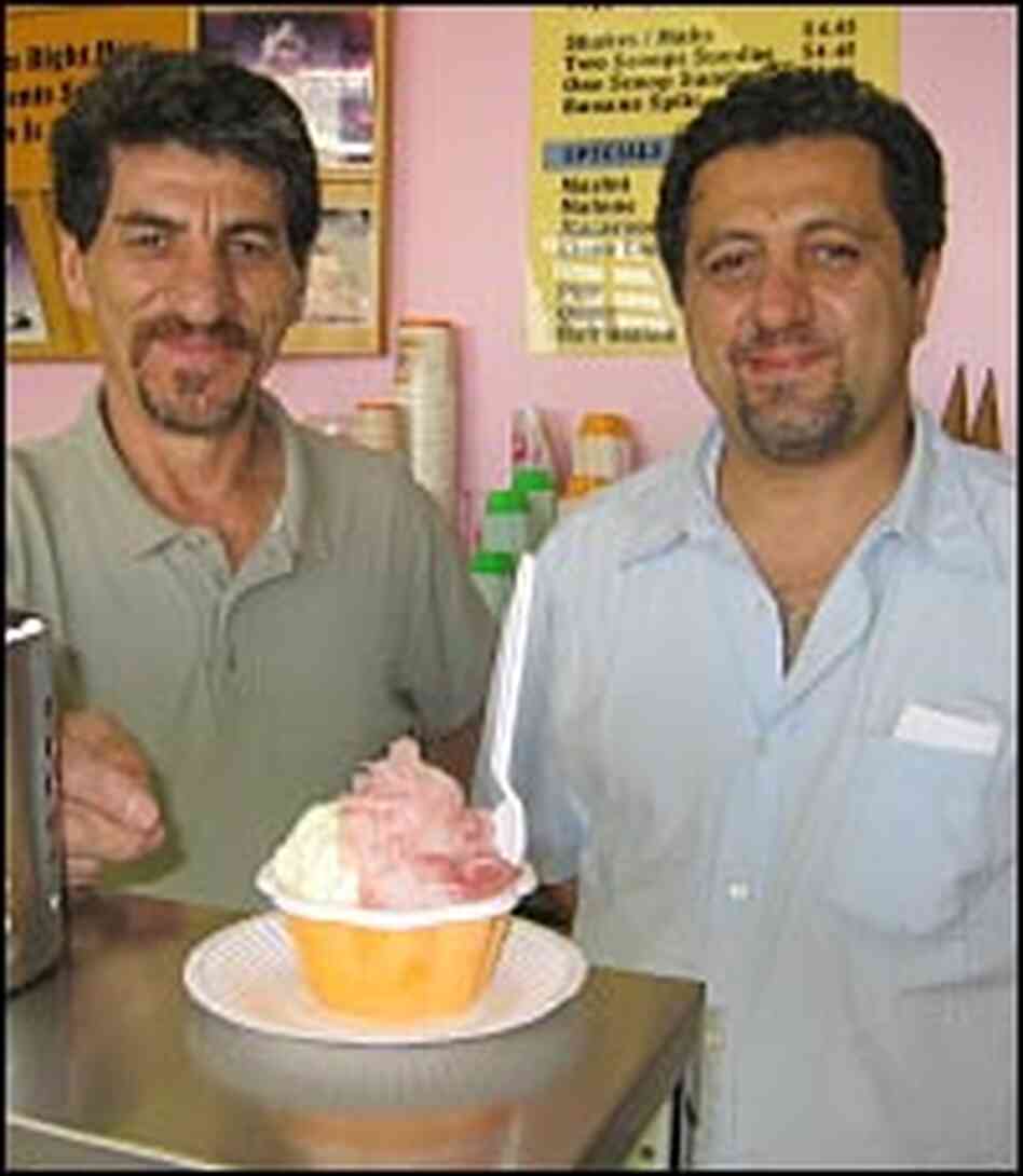 Mashti Sharoni and his brother Meshti Sharoni at their Los Angeles shop Mashti Sharoni and his brother Meshti Sharoni at their Los Angeles shop