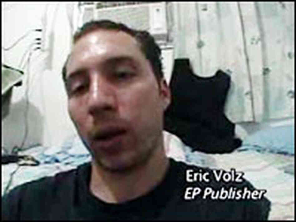 Screenshot from an online video defending Eric Volz's innocence. Screenshot from an online video defending Eric Volz's innocence.
