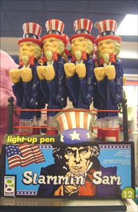 Who hasn't always wanted a Slammin' Sam light-up pen? Available at the at the Dulles Airport.