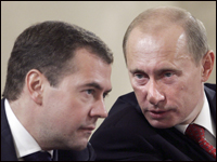 Russian President Vladimir Putin (right) has endorsed First Deputy Prime Minister Dmitry Medvedev as the country's next president.