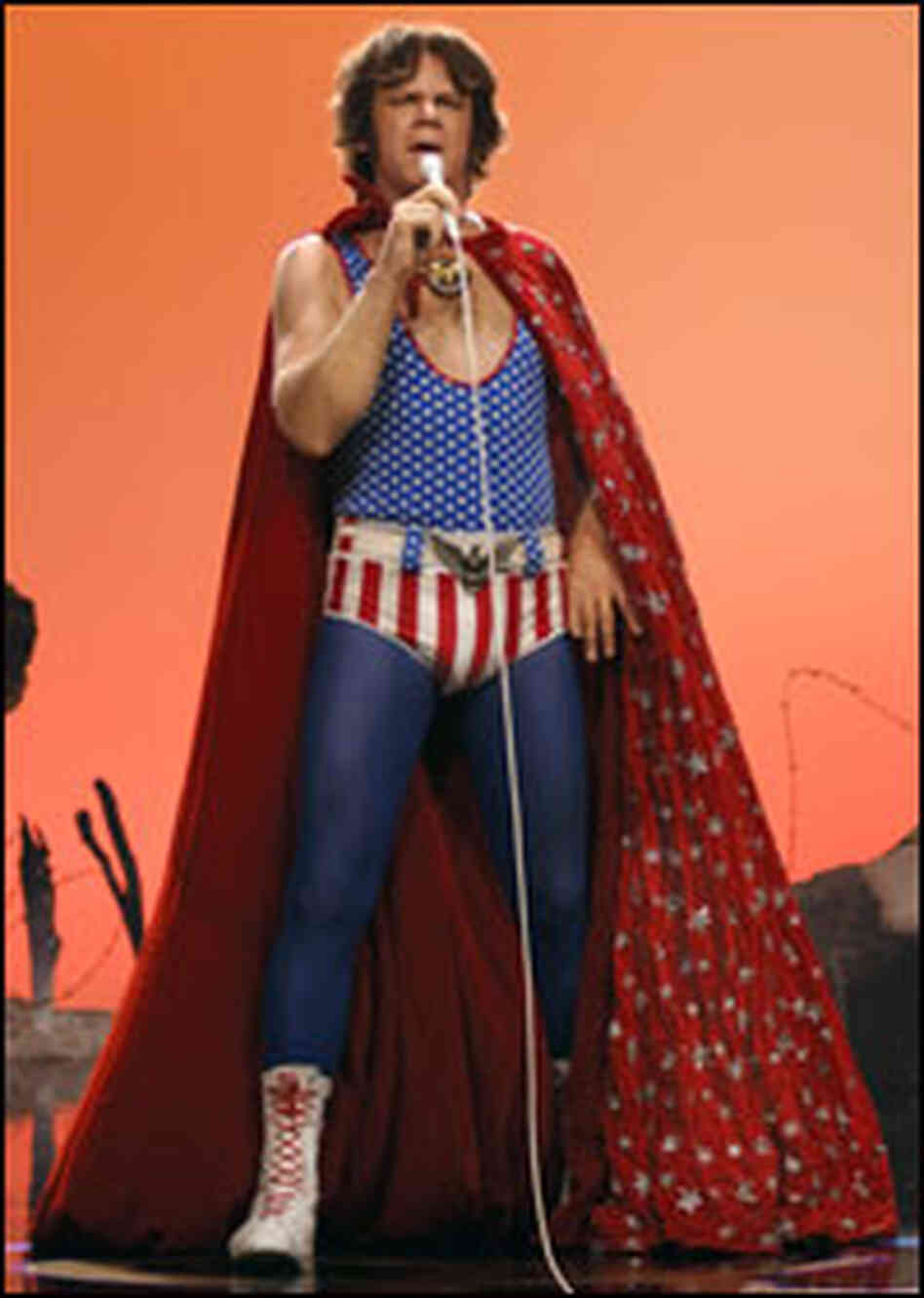 John Reilly Poses in a Patriotic Spandex Costume John Reilly Poses in a Patriotic Spandex Costume