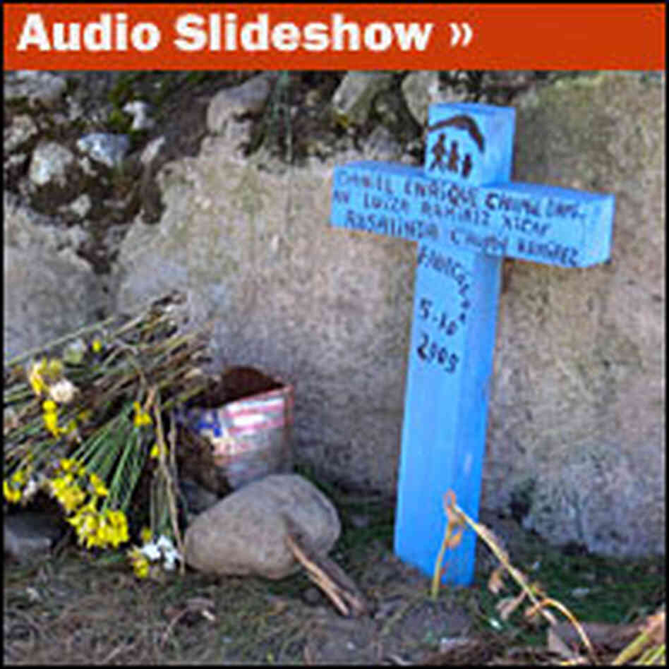 Makeshift memorials dot the area where a mudslide razed dozens of homes in 2005. Makeshift memorials dot the area where a mudslide razed dozens of homes in 2005.