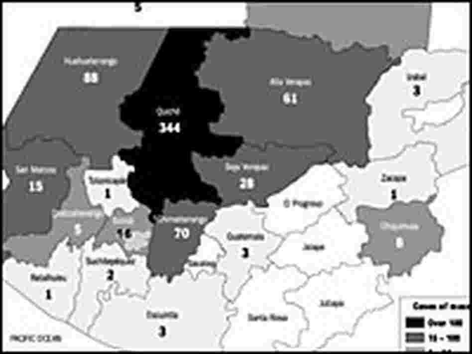 Map of deaths