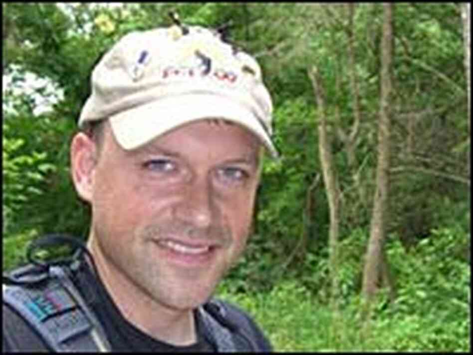 Forseth poses at a Healing Waters outing last year, at Beaver Creek, near Hagerstown, Md.