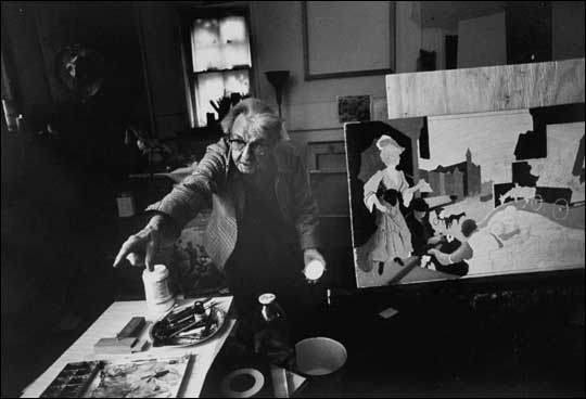 Benton in his studio