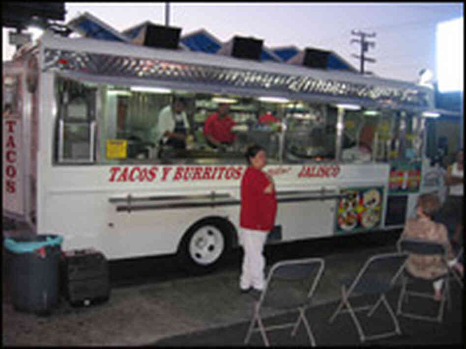 Tacos El Galuzo is one of many taco trucks in East Los Angeles. Tacos El Galuzo is one of many taco trucks in East Los Angeles.