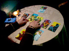 Jessica Mathews, aka Rabbit, does a tarot reading. Jessica Mathews, aka Rabbit, does a tarot reading.