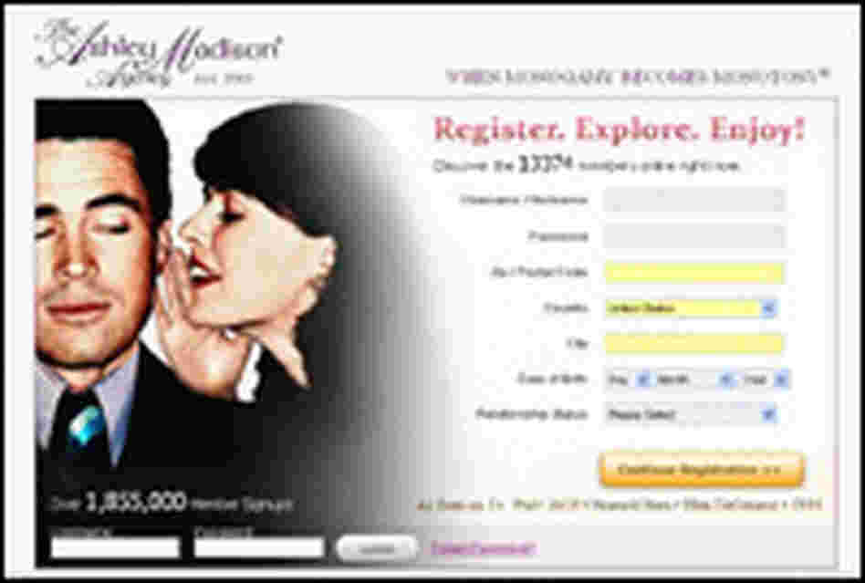 Ashley Madison Screen Grab Ashley Madison Screen Grab