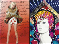 Debbie Harry poster, David Bowie collage.