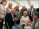 Nicholas Winton meets with some of now-grown children he saved. Nicholas Winton meets with some of now-grown children he saved.