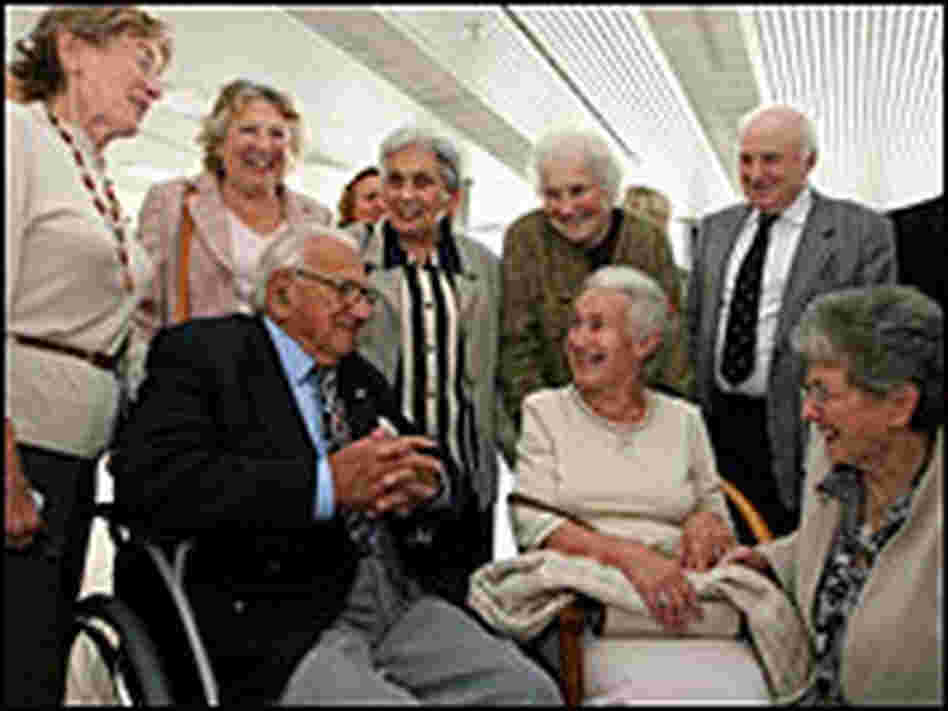 Nicholas Winton meets with some of now-grown children he saved.