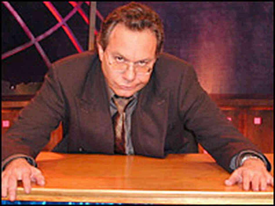 Lewis Black on the set of 'The Daily Show with Jon Stewart' Lewis Black on the set of 'The Daily Show with Jon Stewart'
