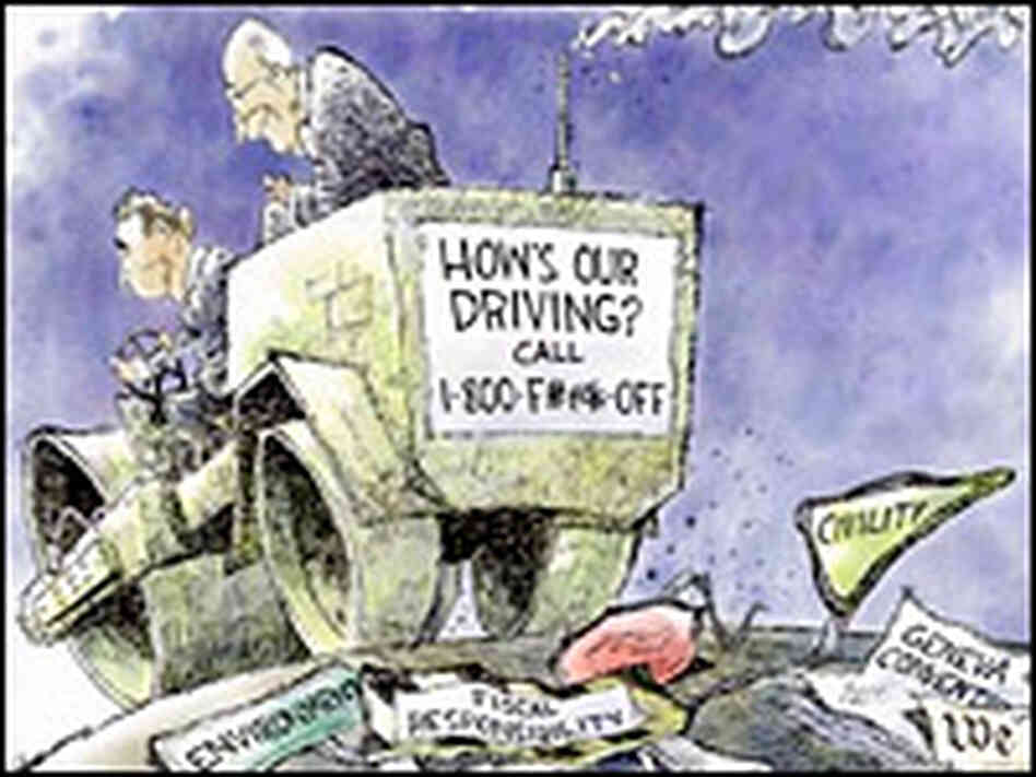 Bush and Cheney cartoon. Bush and Cheney cartoon.