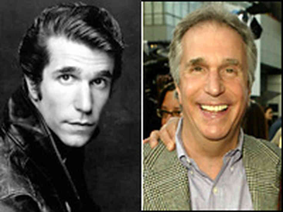 Henry Winkler as "the Fonz," left, and in a recent photo. Henry Winkler as "the Fonz," left, and in a recent photo.
